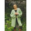 James Brett Aran Knitting Pattern Ladies Longline Open Cardigan (JB911)
