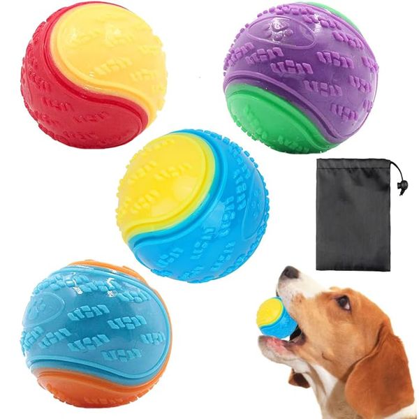 AWAVM 3Pcs Squeaky Dog Ball, Toy Balls for Dogs,Kong Balls for Dogs,Dog Toys Teeth Cleaning Puppy Chew Toys Pet Training Ball Dog Interactive Dog Ball