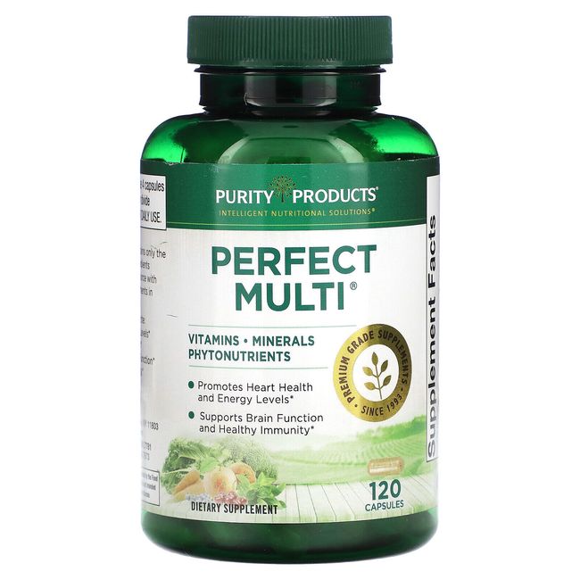 Purity Products Perfect Multi 120 Capsules Dairy-Free, No Artificial Colors, No