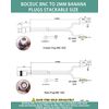 BOCEUC BNC Test Leads, BNC (F) to Stackable Pin Tip Plugs, Test Lead Breakout Cable for Multimeter
