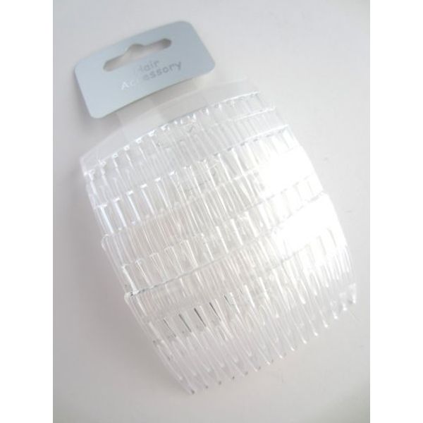 4 x Clear Plastic Hair comb slide bridal accessory