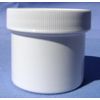 White Plastic Jar with Flat Lid 8 Oz - 6 Per Bag