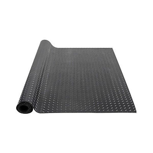 VEVOR 4 x 10 ft Garage Floor Mat Diamond Plate PVC Vinyl Flooring Rolls Non-Slip