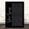 Silver Springs Black Script Song Lyric Quote Print