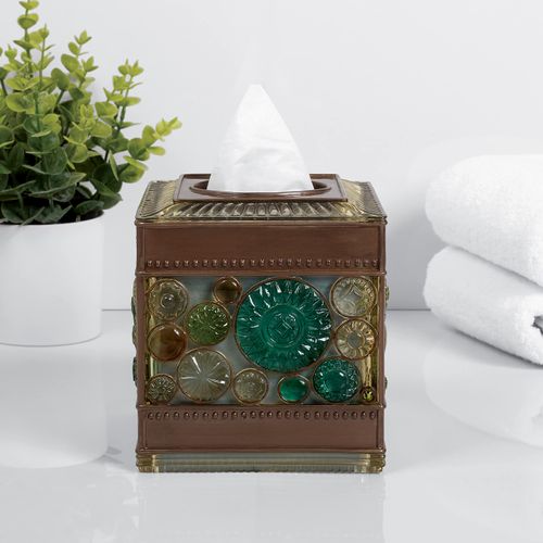 Zenna Home India Ink Boddington Tissue Box Cover, Bronze