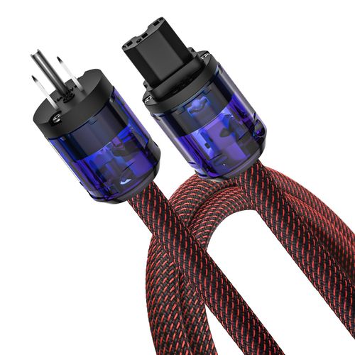 Audiocrast HiFi Power Cable, 10AWG, φ17MM, 4.9FT/1.5M, Hi-End Power Cord, OFC Conductor, Copper Shielding, AC Mains Cord with US Plug+IEC C15 Connector