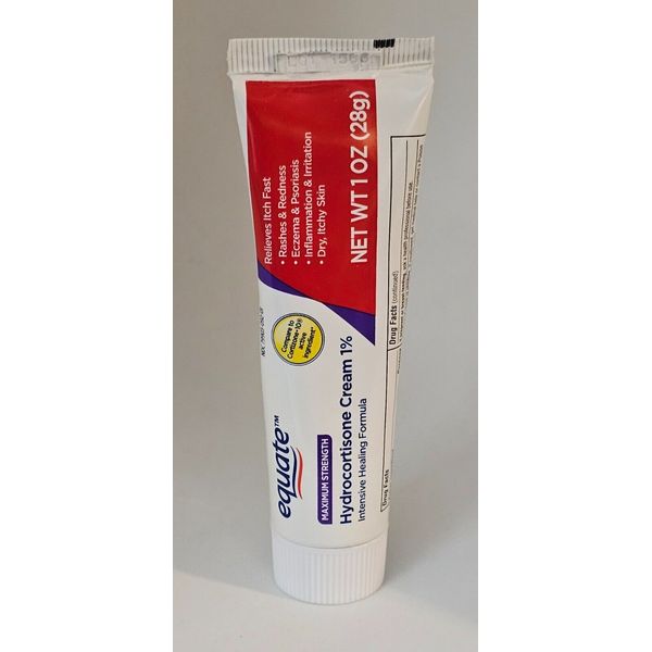 Equate Maximum Strength Hydrocortisone Cream 1% Intensive Healing 1oz Box Free