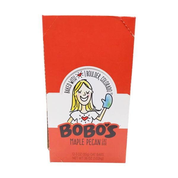 Bobo's Oat Bars, Maple Pecan, 3 oz Bar (12 Pack), Gluten Free Whole Grain Snack and Breakfast Bar