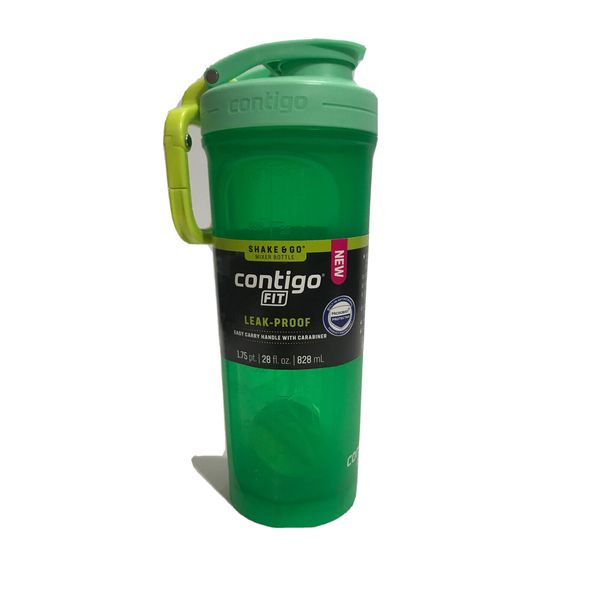 New Contigo Shake & Go Fit Shaker Bottle 28oz  Leak Proof Carabiner Water Bottle