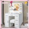 10 Light Bulbs LED Mirror For Bedroom White Makeup Vanity Desk Dressing Table