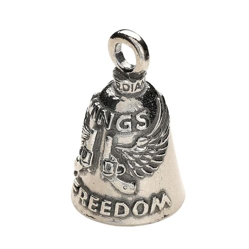 Guardian Bell Wings of Freedom Good Luck Bell w/Keyring & Black Velvet Gift Bag | Motorcycle Bell | Lead-Free Pewter | Good Luck Gift to Friends & Family | Bike Bell | Made in USA