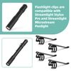 Flashlight Clips Compatible with Streamlight Stylus Pro and Microstream Penlight, 4 Pieces Hand Flashlights Pocket Clips