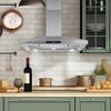30" Wall Mount Range Hood Kitchen Stainless Steel 3-Speed Touch Control LED New