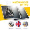 2 x 10cm Rectangle Stickers - Retro istic Boxing Gloves Boxer Decals 14529