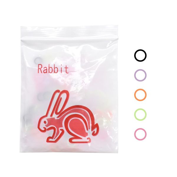 RZJZGZ 2 Packs(200Pcs) Multicolor Dental Orthodontic Elastics Latex Rubber Bands for Braces Great for Dentist, Dreadlocks, Braids, Top Knots Tool Professional 4.5oz (Rabbit 3/16in)