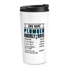 Personalised Plumber Hourly Rate Travel Mug Cup