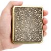 CaLeQi Cigarette Case Holds 20,Flower Golden (Grass)