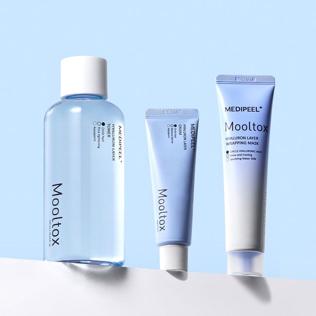 [Toner + Cream + Wrapping Mask] Medi-Peel Hyaluronic Acid Layer Water Tox Toner 200ml + Wrapping Mask 70ml + Cream 50g