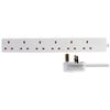 PRO ELEC PELB1908 6 Gang Extension Lead 2m, White