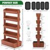 NAIZEA 5 Tier Raised Garden Bed Tall 67'' Vertical Elevated Standing Planter Box