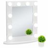 Wall Mounted LED Light with 10 Dimmable Bulbs Hollywood Makeup Vanity Mirror 