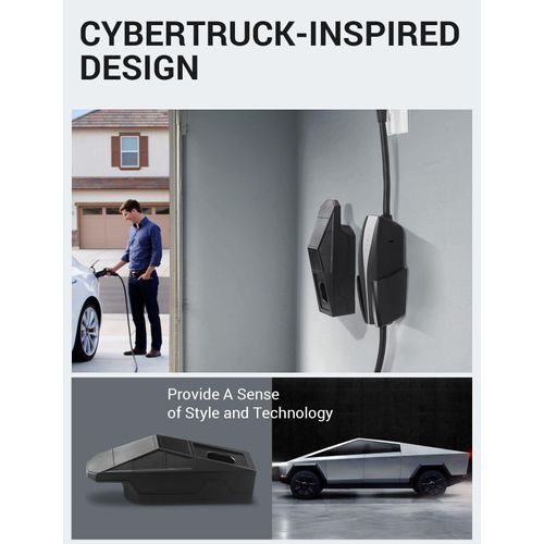 BASENOR Tesla Charging Holder Wall Mount Charger Cable Organizer Cybertruck Mobile Charger Connector with Chassis Bracket Model 3 Model Y Model S Model X Accessories 2012-2024