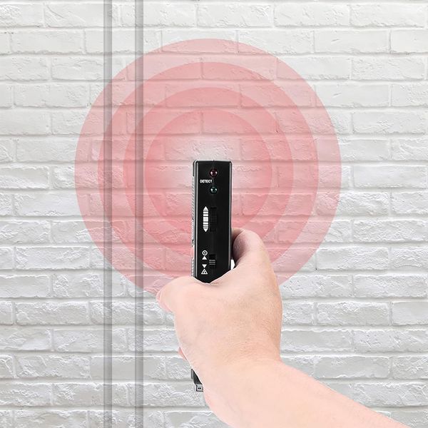 WPP123 High Sensitivity Wall Scanner Metal Detector, Adjustable Alert Pipe Power Multifunctional Wall Scanner, Adult Wall Stud Finder Metal Detector, AC Wire Plastic