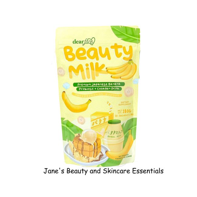 Dear Face Beauty Milk Premium Japanese Banana With Probiotics, 10 Sachets