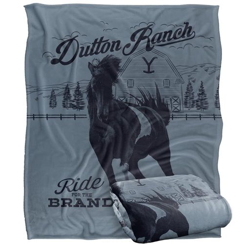 Yellowstone Blanket, 50"x60" Dutton Horse Ride Silky Touch Super Soft Throw Blanket
