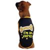 Casual Canine I'm So Corny Tee for Pets, Small, Black