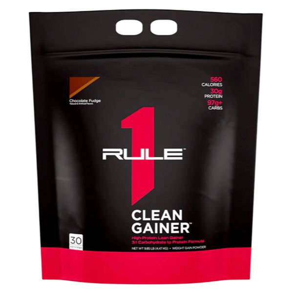 RULE 1 Clean Gainer 30 Serv. Chocolate Fudge Clean Protein Gainer 9.85lb