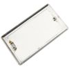 Knightsbridge CL86BC 2G Blanking Plate-Rounded Edge Brushed Chrome