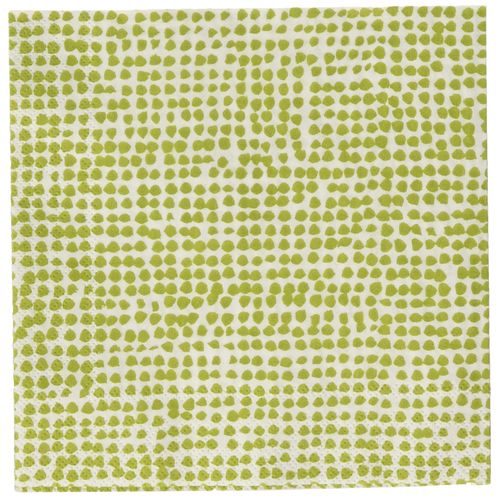 IHR Ideal Home Range Cocktail Napkins Marimekko Disposable 3-Ply Paper Party Napkin Pack, 5" x 5", Orkanen White/Green, 20-Count