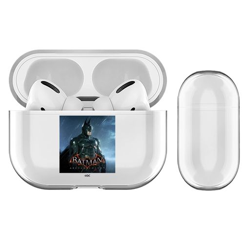 Head Case Designs Officially Licensed Batman Arkham Knight Batman Key Art Clear Hard Crystal Cover Compatible with Apple AirPods Pro Charging Case