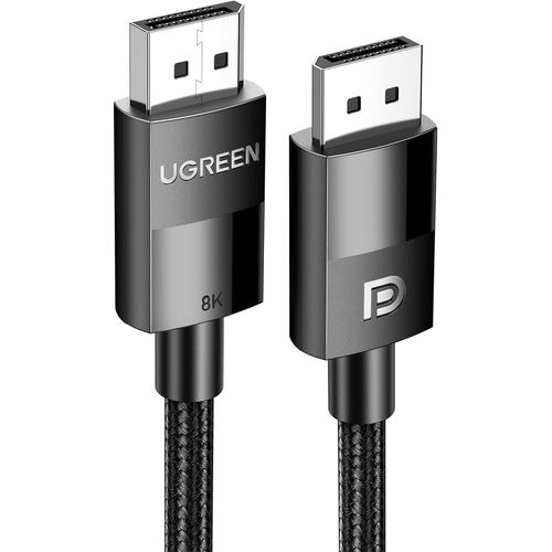 UGREEN Gaming 8K Displayport Cable, DP1.4 Standard [VESA Certified] Displayport Cable, HDR Compatible, 8K@60HZ/4K@144Hz/2K@240Hz, 32.4Gbps, High Speed DP Cable, Nylon Braid, PC, TV, PS4, PS3,