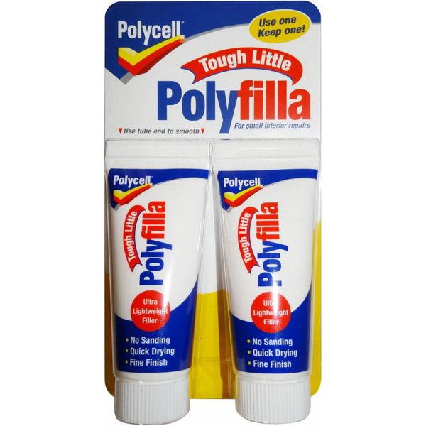 POLYCELL Acrylic Caulk Filler, White or Clear, Not Water Resistant, Paste, 20ml