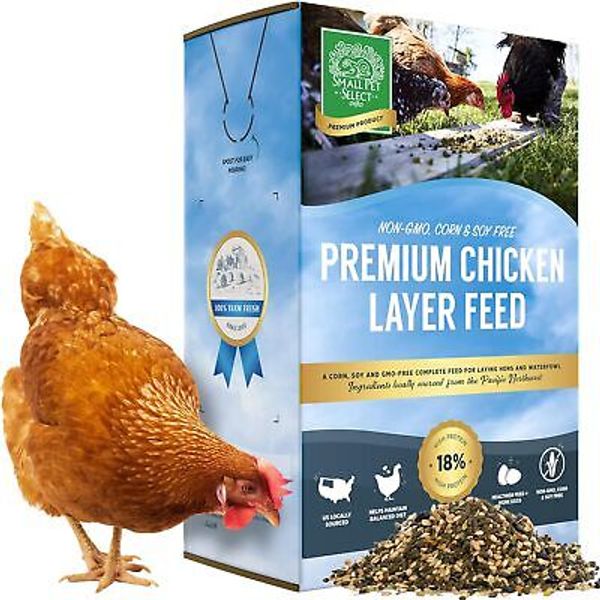 Small Pet Select Chicken Layer Feed Pellets | 18% Protein Level | Corn-Free, Soy