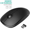 VicTsing【Upgraded】Slim Wireless Mouse with 2.4G Nano Receiver for Laptop PC 2021