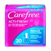 CAREFREE Acti-Fresh Body Shaped Pantiliners Unscented Regular, 20 ct