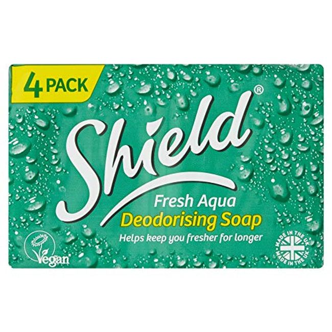 Shield Fresh Aqua Deodorising Soap, 4 x 115g