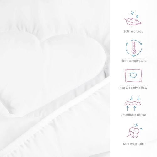 Baby Comfort Crib or Pram Duvet and Pillow Set 80x70 cm for Baby Newborn