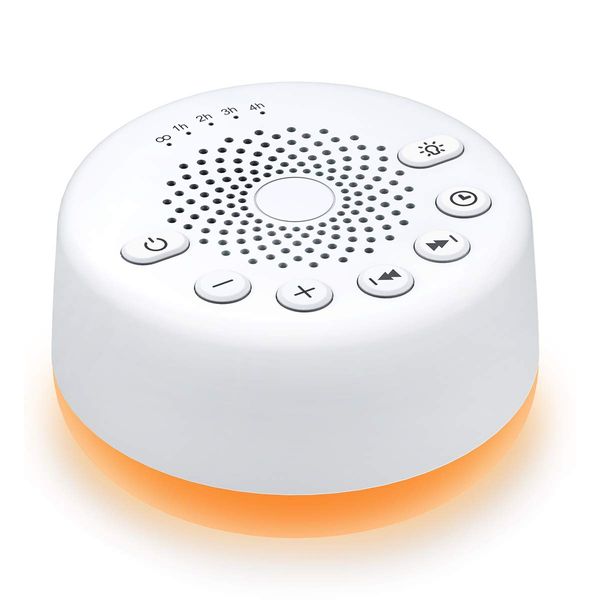 Easysleep Einschlafhilfe Baby White Noise Machine Weißes Rauschen Nachtlicht Rauschgerät Baby Kind 32 Volumensteuerung 25 Klänge Schlaf Geräuschen 5 Timer 4 Nachtlicht Speicherfunktion