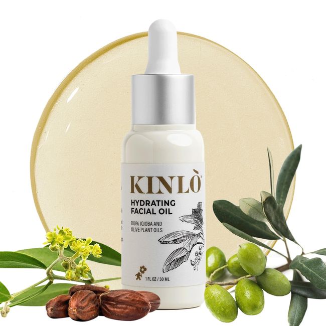 Kinlo Hydrating Facial Oil, Jojoba oil, Olive oil with Vitamin E Natural Face Oil Moisturizer Deep Hydration, Nourishing. 1 fl oz