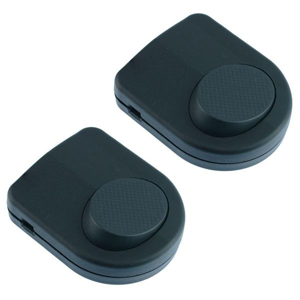 2 x Black Inline Foot Rocker Cord Switch 2.5A