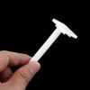 sourcing map 9mm Thread Square Shaped Toilet Seat Hinge Bolts Nuts White 2pcs