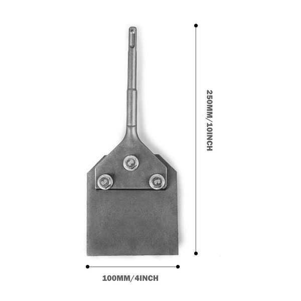 Monkey King Bar SDS-Plus Scraper Chisel Floor Scraper Tile & Thinset Scaling Chisel SDS-Plus Shank Fits SDS-Plus Rotary Hammers and Chipping Hammer Drills (250mmX100mm)