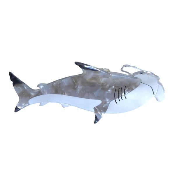 Funny Sea Creature Hair Clip,Acetate Hair Clip,Small Claw Clip for Women (Hammerhead Shark)