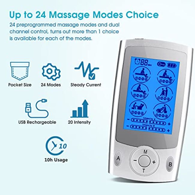 Easy@Home Rechargeable Tens Unit Muscle Stimulator Electric Pain Relief  Pulse M for sale online