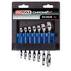 KS Tools 518.0040 CHROMEplus Combination spanner set, stubby, 7 pcs