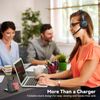 Wireless Headset with Mic for Work,Noise Cancelling, 10Min Fast Charge